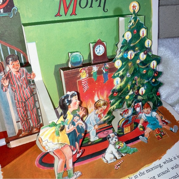 3 vintage 1940s Christmas books Pop Up 3D Christmas Stocking booklet Carols - Picture 5 of 11